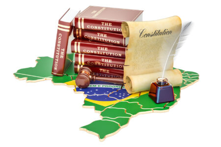 Constitution of Brazil concept, 3D rendering